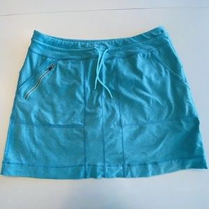 Title Nine Spitfire Golf Tennis Athletic Skort Skirt Teal Blue Green Sz Large L